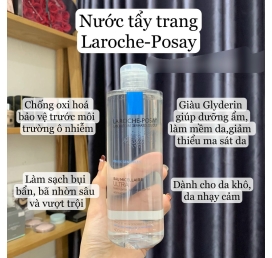 Nước Tẩy Trang La Roche-Posay Dành Cho Da Nhạy Cảm 400ml Micellar Water Ultra Sensitive Skin mới