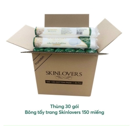 Thùng 30 gói Bông tẩy trang Skinlovers 150 miếng